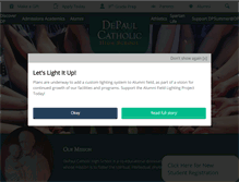 Tablet Screenshot of depaulcatholic.org